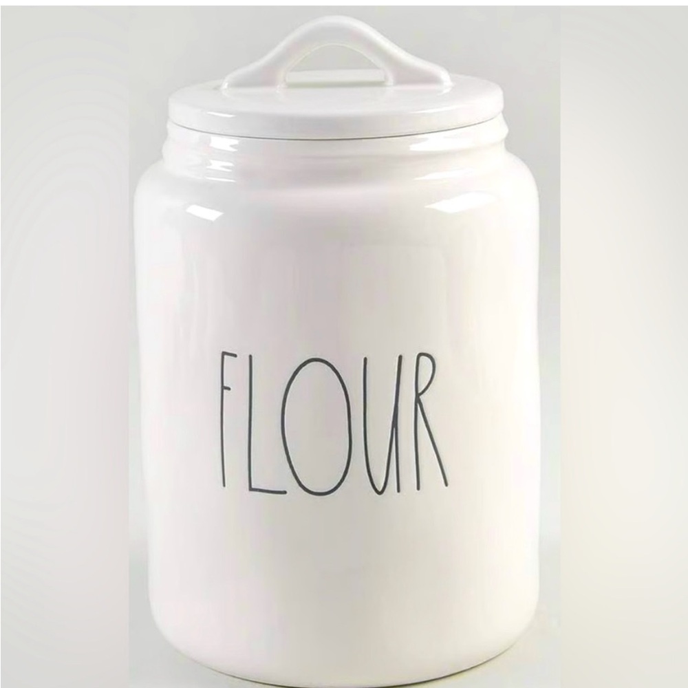 Rae Dunn White Ceramic Flour Canister